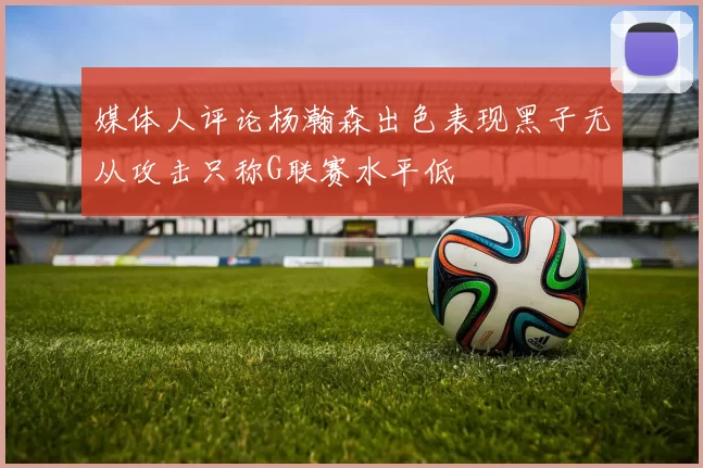 媒体人评论杨瀚森出色表现黑子无从攻击只称G联赛水平低